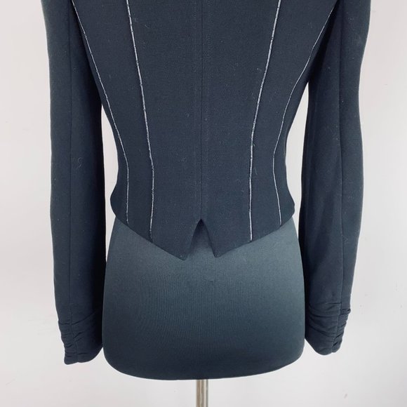 Seventy Two Changes Women's Size 4 Black Moto Zip Jacket Coat - Picture 6 of 9